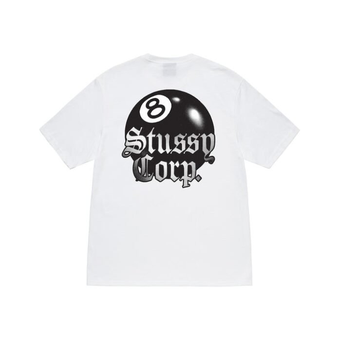 Stussy 8 Ball Corp T-Shirt White Stussy 8 Ball Corp T-Shirt White